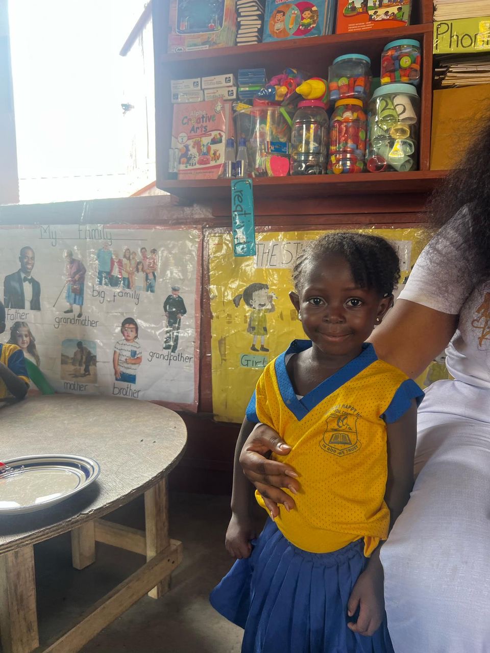 Global citizen, Ms Regina Adu Safowaah sponsors Lil fionas Education at De Happy Home School in the central Region of ghana